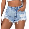 41eukAS6jnL.jpg Women's Denim Shorts High Waisted Ripped Distressed Casual Jean Shorts with Pockets