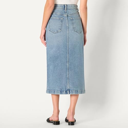 Women's Low Stretch Regular-Fit High-Rise Long Jean Skirt