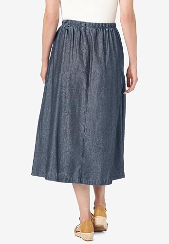 41h6WlpuFmL.jpg Plus Size Petite Drawstring Denim Skirt
