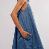 41hkVz1lRAL.jpg Women’s Denim Dress Summer Casual Sleeveless Jean Mini Dresses with Pockets