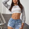 41iPvragv4L.jpg Women's Ripped Distressed Skinny Denim Shorts