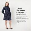 41je-zgqUYL.jpg Women's Fit and Flare Denim Chambray Long-Sleeve Tiered Shirtdress
