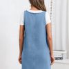 41kbqItWnwL.jpg Women's Sleeveless Casual Denim Dress Crewneck Vintage Loose Jean Overall Dress with Pockets