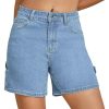 41koF0MPYCL.jpg Jean Shorts for Women High Waisted Trendy Casual Utility Stretchy Denim Jorts Cutoff Long Shorts with Pockets