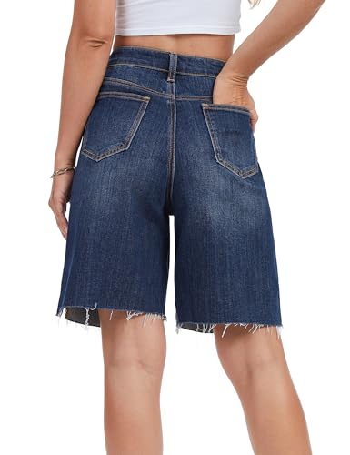 41lv3x8HYL.jpg Women's Jorts Baggy High Waisted Jean Shorts Ripped Denim Bermuda Shorts Y2K Shorts