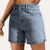 41mJqAs-TQL.jpg Women Bermuda Denim Shorts - High Waisted Baggy Denim Jorts Loose Fit Wide Leg Jean Shorts with Pockets