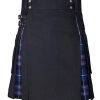Men's Hybrid Utility Kilt - Durable Cotton Jeans Fabric Kilt for Men with Cargo Style Pockets Traditional Modern Kilt