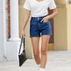 41nO4hWyS6L.jpg Womens Jean Shorts Casual High Waisted Stretchy Summer Denim Shorts with Pockets