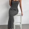 41oPEy4PrsL.jpg women's dress Striped Print Cami Bodycon Dress without Denim Jacket dress IPADSA