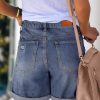 41odqSh0XvL.jpg Women's Casual Ripped Denim Shorts High Rise Distressed Rolled Hem Jeans Shorts