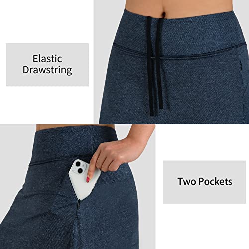 41owTxFWL.jpg Women's Skorts Skirts 20" Knee Length,Tennis Golf Pickleball Sports Skirts with High Waisted Zipper Pockets
