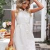 41owrMcceyL.jpg Denim Dress for Women Sleeveless Babydoll Button Down Short Jean Dresses Cute Summer