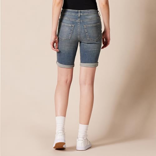 41qNFy3aUIL.jpg womens 9" Denim Bermuda Shorts