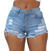 41qwmm29FL.jpg Women Jean Short Ripped Hot Shorts Comfy Stretchy Women Fringed Denim Shorts