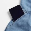 Womens Denim Dress Lapel Short Sleeve Frayed Hem Jean Dresses Oversized Button Down A Line Shirt Dress
