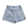 41t1SqeIj4L.jpg Women's Casual High Waist Raw Hem Ripped Denim Jean Shorts with Pocket