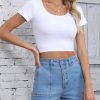 Womens Jean Shorts High Waisted Stretchy Buttoned Folded Hem Zimbaplatinum Denim Shorts