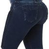 41wHDYpT4cL.jpg Denim Mid Waist Butt Lifting Jeans Shorts for Women Bermuda Skinny Shorts
