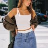 41yNkk96DEL.jpg Jean Skorts for Woman High Waisted Stretchy Denim Skirt with Shorts Mini Skirt with Pockets