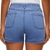 41yl6-vqDTL.jpg Womens Jean Shorts High Waisted Summer Cotton Stretchy Casual Pull On Beach Elastic Waist Denim Shorts with Pockets