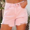 41zIW-7bZZL.jpg Jean Shorts for Women High Waisted Stretchy Distressed Denim Shorts Ripped Frayed Raw Hem Summer Casual Shorts