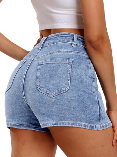 512UILHT3hL.jpg High Stretchy Mini Skort Skirt for Women,Low Waist Denim Skort Shorts with Pockets