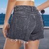 512kcHVHWdL.jpg Women’s Denim Shorts Casual Summer Frayed Edges Stretchy Wide Leg Jean
