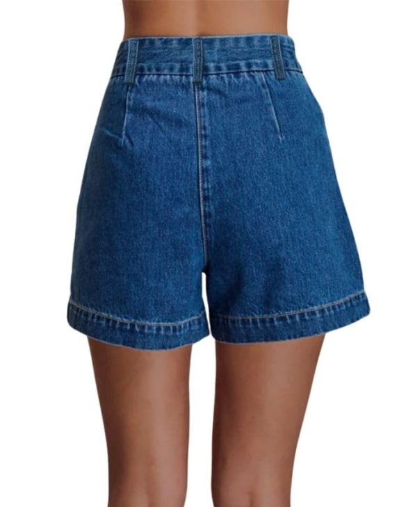 513miygwzML.jpg Women's Denim 2 Piece Set Casual Business Sleeveless Jean Blazer Vest Tops and Shorts Outfit Tracksuits