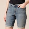 51CUGcvndxL.jpg womens 9" Denim Bermuda Shorts