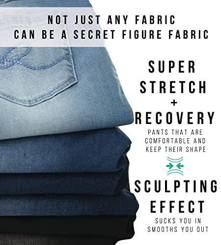 51EfV7V9ymL.jpg Women’s Ease into Comfort Pull-On Stretch Denim Skirt – Soft Jean Fabric, Flattering Slim Fit, All-Day Comfort