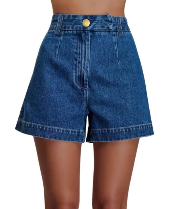 51FsKR9m29L.jpg Women's Denim 2 Piece Set Casual Business Sleeveless Jean Blazer Vest Tops and Shorts Outfit Tracksuits