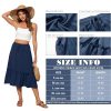 51HbuMXvMRL.jpg High Waist Tiered Skirts for Women Flowy Skirts for Women Below Knee with Pockets 2025 Fashion Trendy