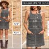 51JekAMrfcL.jpg Womens Casual Sleeveless Denim Overalls Dresses Button Down Summer Jean Mini Dress 2025 Trendy Romper With Pockets