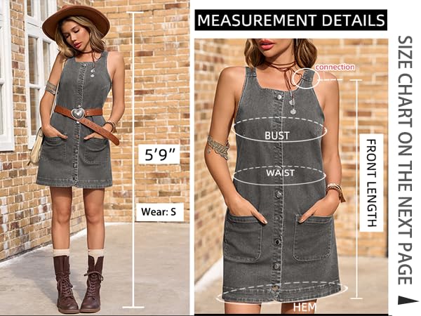 51JekAMrfcL.jpg Womens Casual Sleeveless Denim Overalls Dresses Button Down Summer Jean Mini Dress 2025 Trendy Romper With Pockets