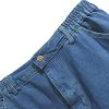 51KF3Gcq6FL.jpg Women's Summer Casual Elastic Waist Pockets Work Midi Denim A Line Skirt