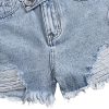 51LCFyIGYAL.jpg Women's Casual High Waist Raw Hem Ripped Denim Jean Shorts with Pocket