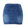 51PLzLsTaaL.jpg Women's Button Down Front Denim Short Skirt with Side Pocket