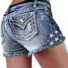 51VjQjAkHOL.jpg Jean Shorts for Women Ripped Denim Low Waist Distressed Raw Hem Skinny Stretchy Shorts