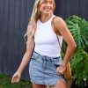 51VvnzL3ljL.jpg Jean Skorts for Woman High Waisted Casual Stretchy Denim Skirt Side Split Mini Skirts with Shorts Skort