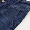 51YuXQUu37L.jpg Women's Retro Exposure Button-Fly Packaged Hip A-Line Maxi Long Denim Skirt