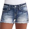 51bNG4otSRL.jpg Jean Shorts for Women Ripped Denim Low Waist Distressed Raw Hem Skinny Stretchy Shorts