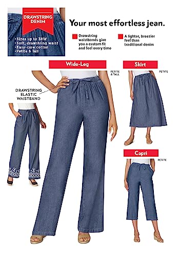 51gZPfWYSiL.jpg Plus Size Petite Drawstring Denim Skirt