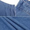 51ihyYwEWHL.jpg SDEER Women's Denim A Line Skirt Casual Stretch High Waist Flared Midi Jean Skirts