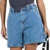 51irisbNdxL.jpg Womens High Waisted Boxy Denim Shorts Summer 2025 Casual Button Down Baggy Jean Shorts with Pockets