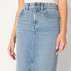 Women's Low Stretch Regular-Fit High-Rise Long Jean Skirt