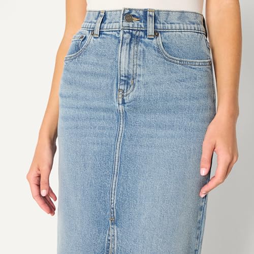 Women's Low Stretch Regular-Fit High-Rise Long Jean Skirt