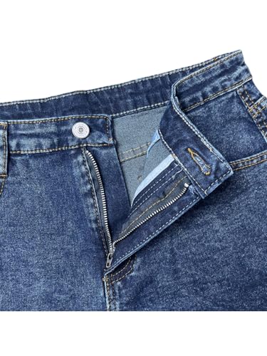 Stretchy Jean Shorts Womens High Waisted Frayed Raw Hem Distressed Denim Shorts Cut Off Shorts Casual
