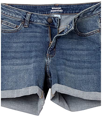 51sg-mlFDL.jpg Women's Mid-Rise Slim Fit 4" Denim Shorts
