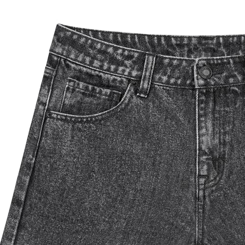61qPCNuxseL.jpg Women’s Denim Shorts Casual Summer Frayed Edges Stretchy Wide Leg Jean
